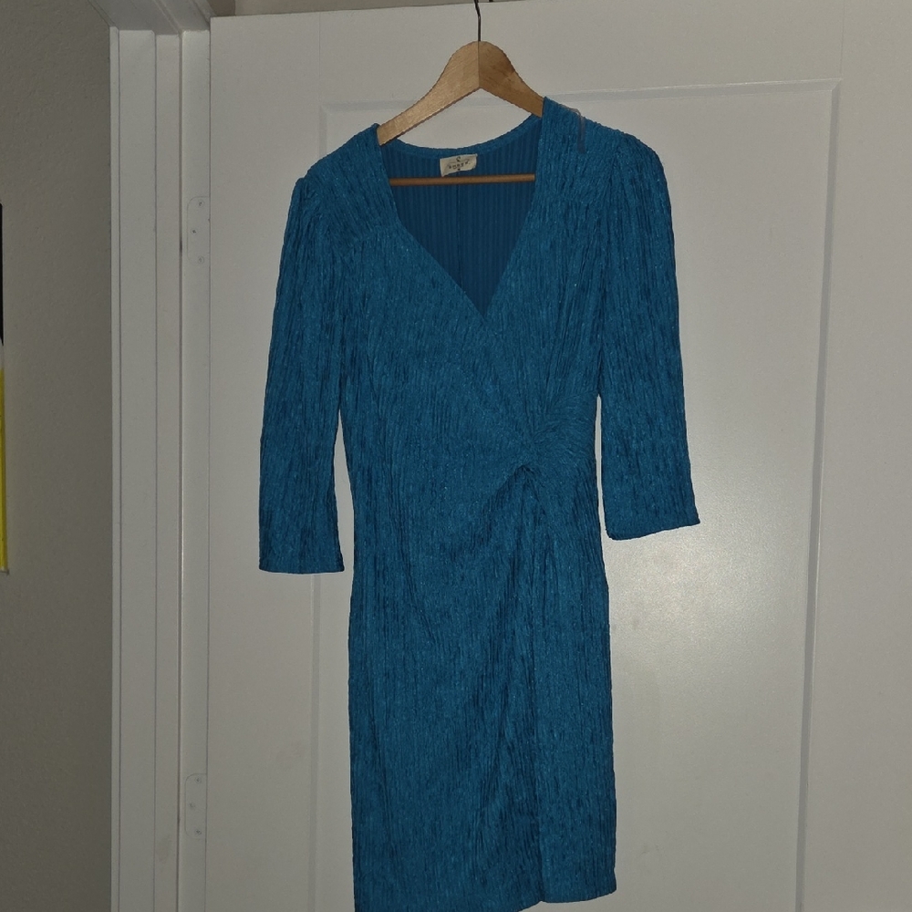 Chic Teal Long Sleeve Dress